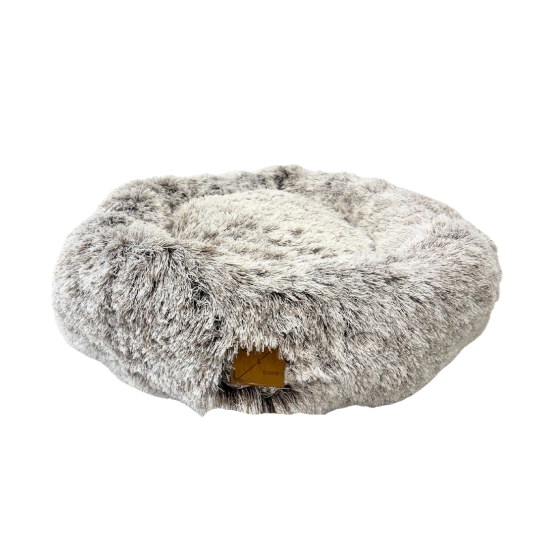 Anti-anxiety Soothing Circular Dog Bed - Soft Mocha