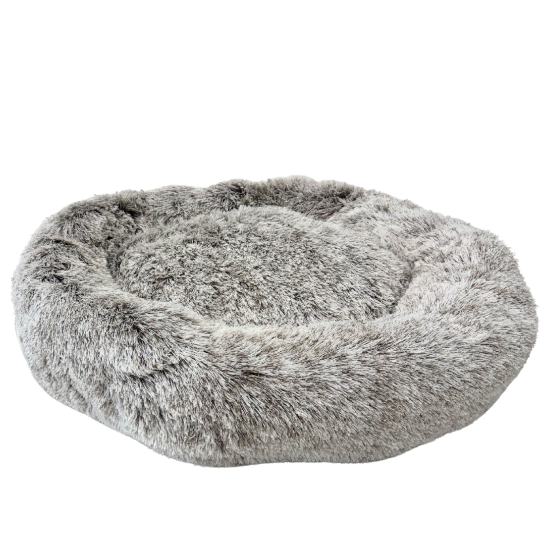Anti-anxiety Soothing Circular Dog Bed - Soft Mocha