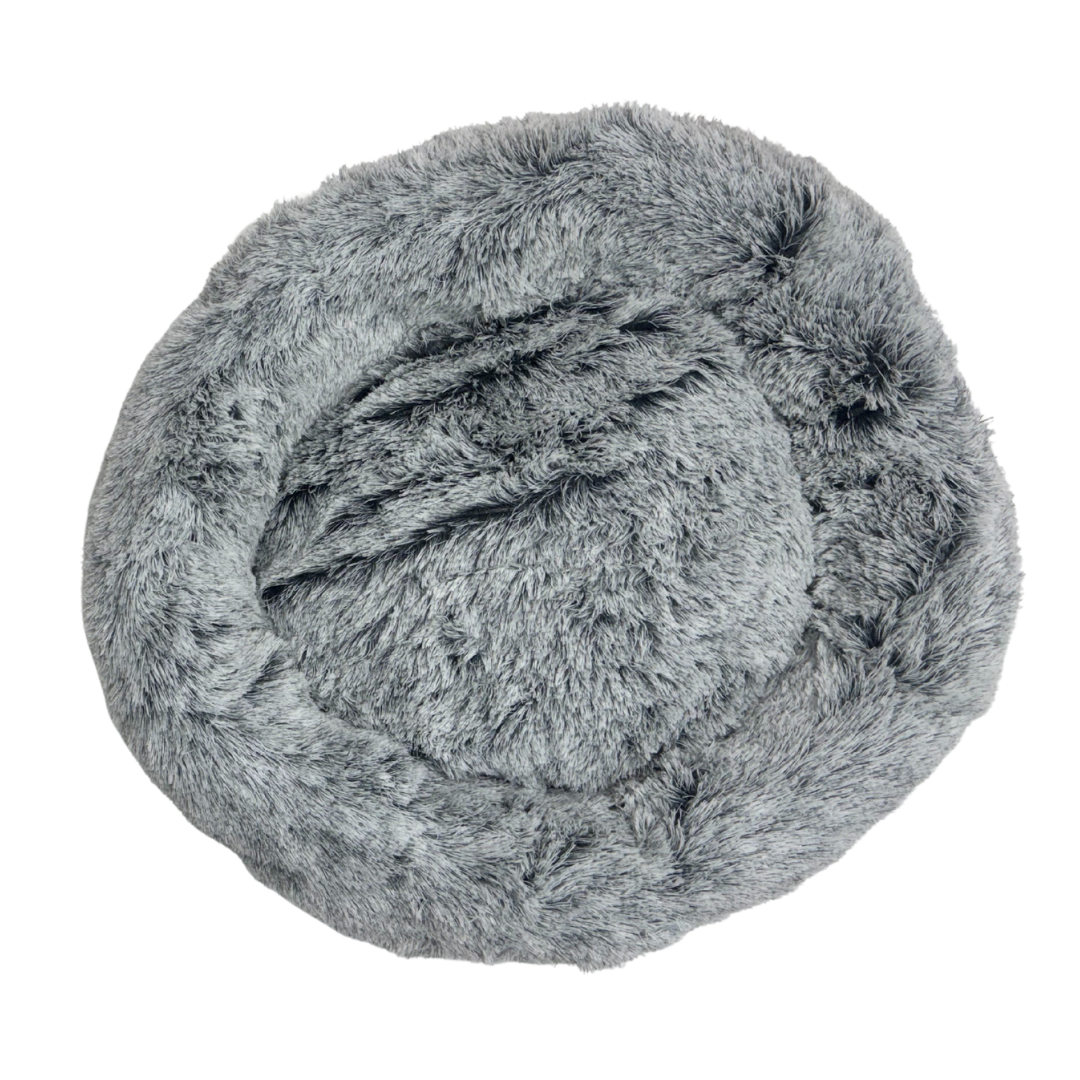 Anti-anxiety Soothing Circular Dog Bed - Soft Gray