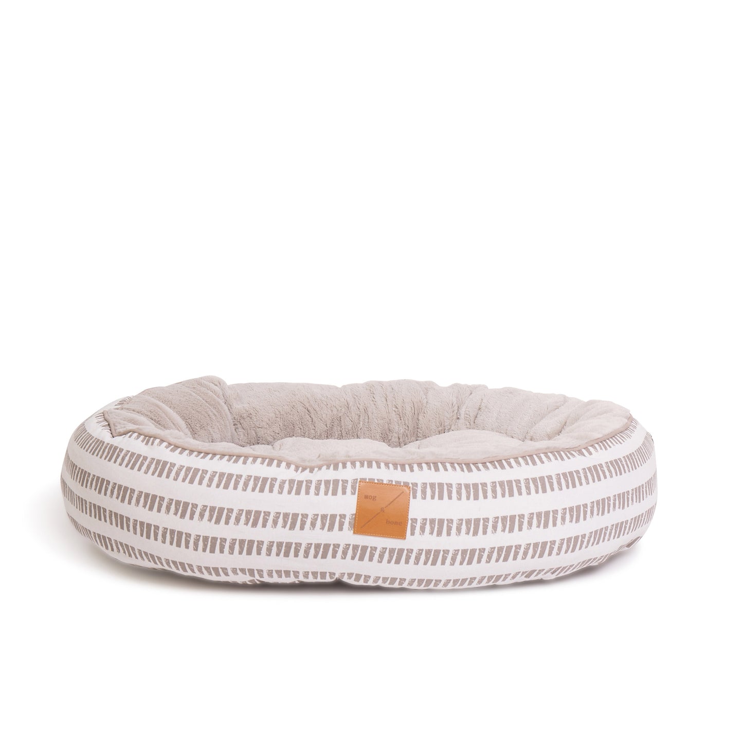 4 Seasons Reversible Circular Dog Bed - Latte Mosaic / L
