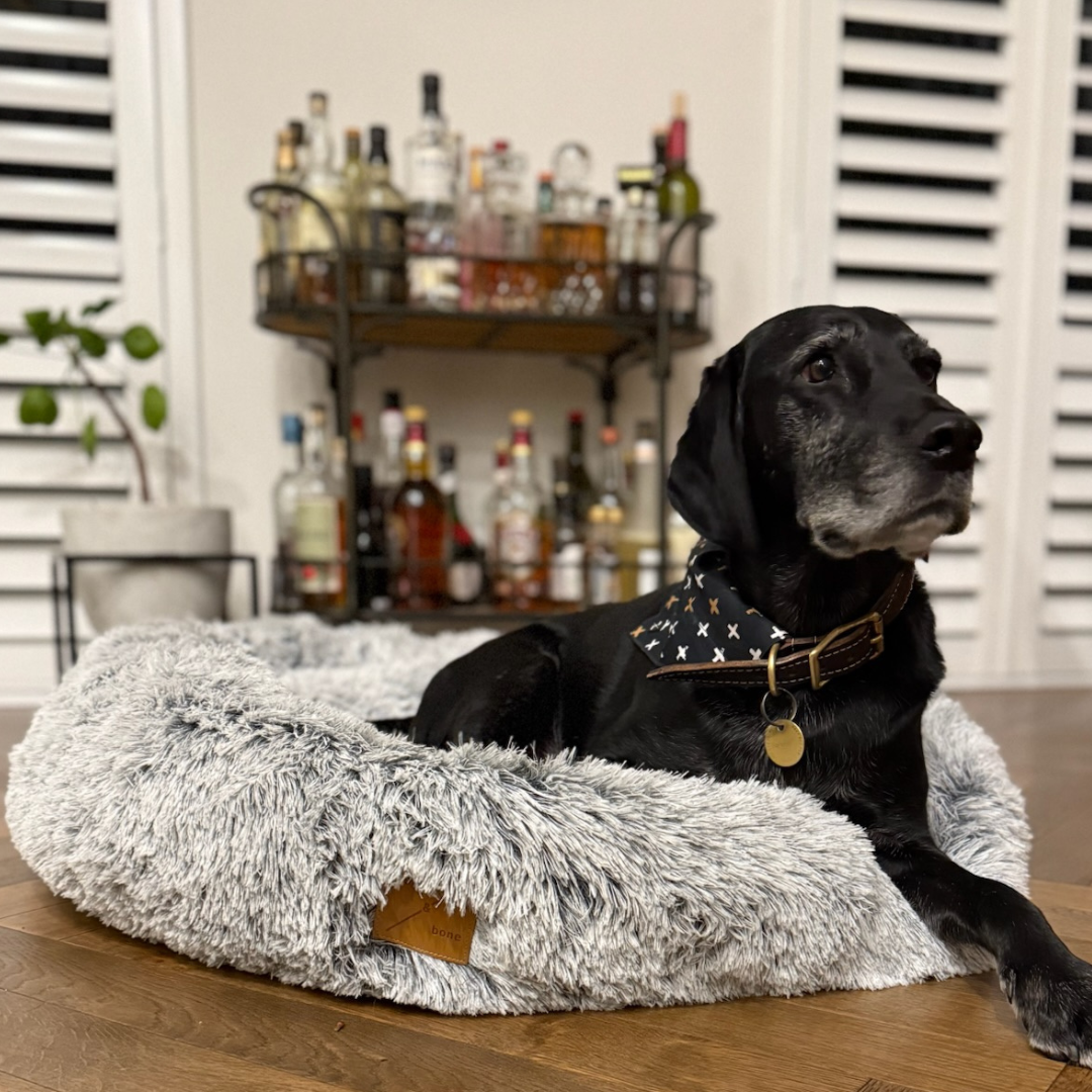 Anti-anxiety Soothing Circular Dog Bed - Soft Mocha