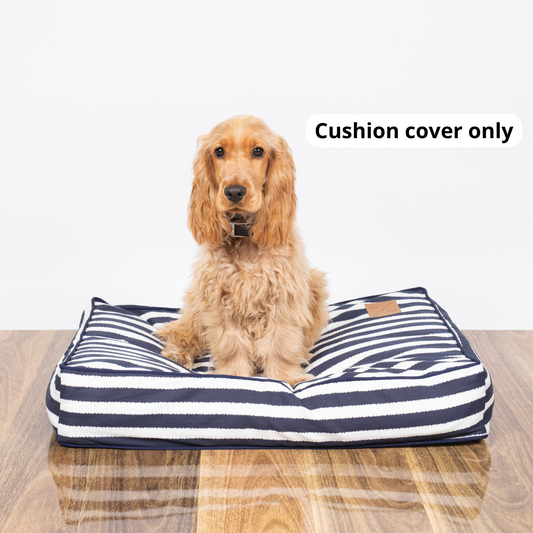 Cushion Bed COVER - Navy Hampton Stripe