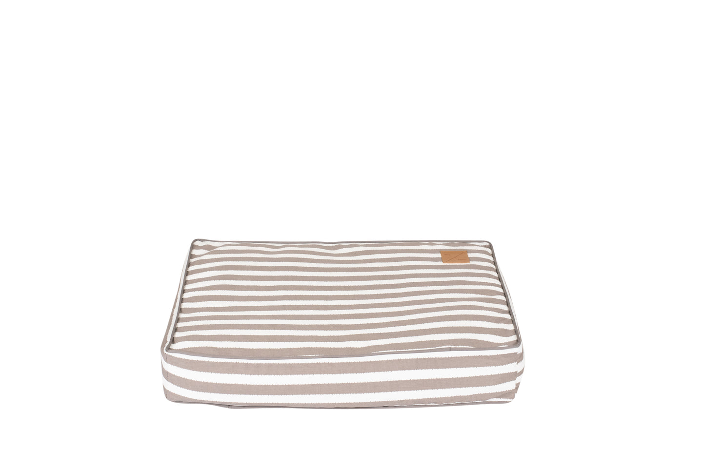 Cushion Bed COVER - Latte Hampton Stripe