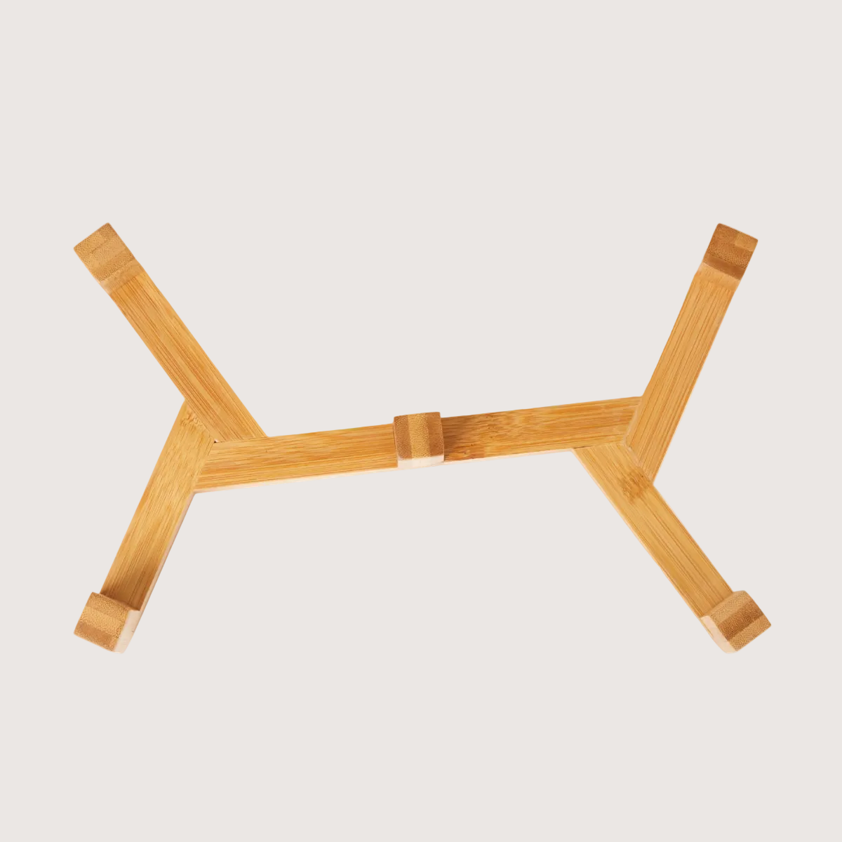 Bamboo Dog Bowls - Double with Stand - Natural