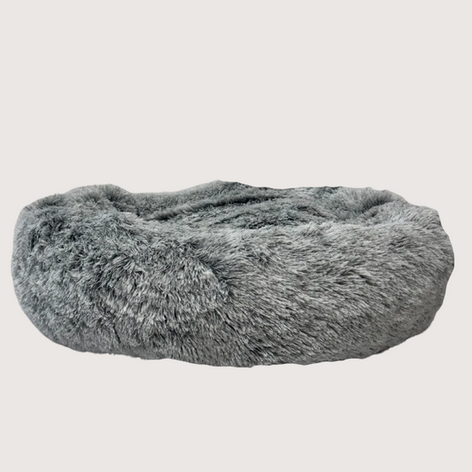 Anti-anxiety Soothing Circular Dog Bed - Soft Gray
