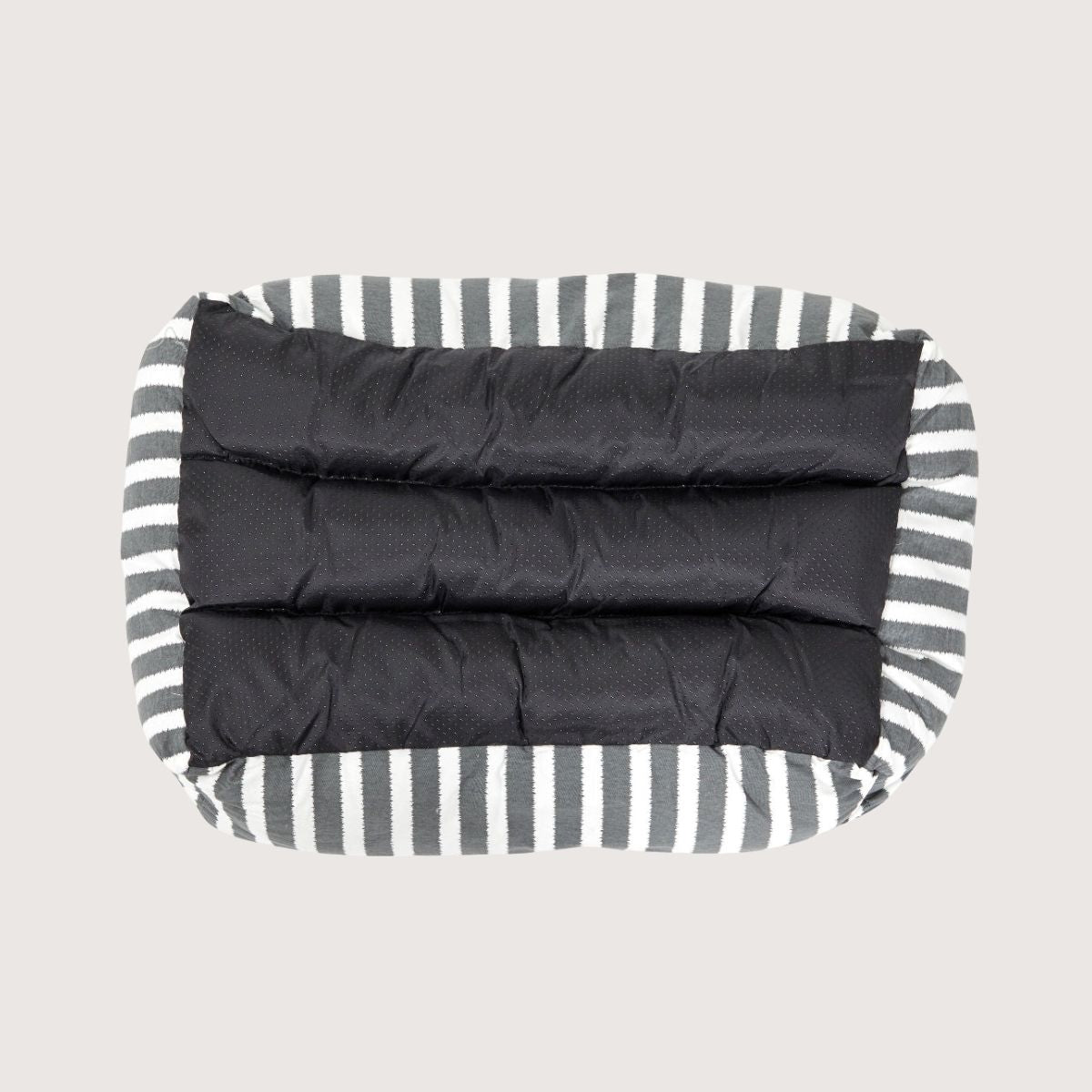 Mog & Bone Pet Products Bolster Dog Bed - Charcoal Hampton Stripe