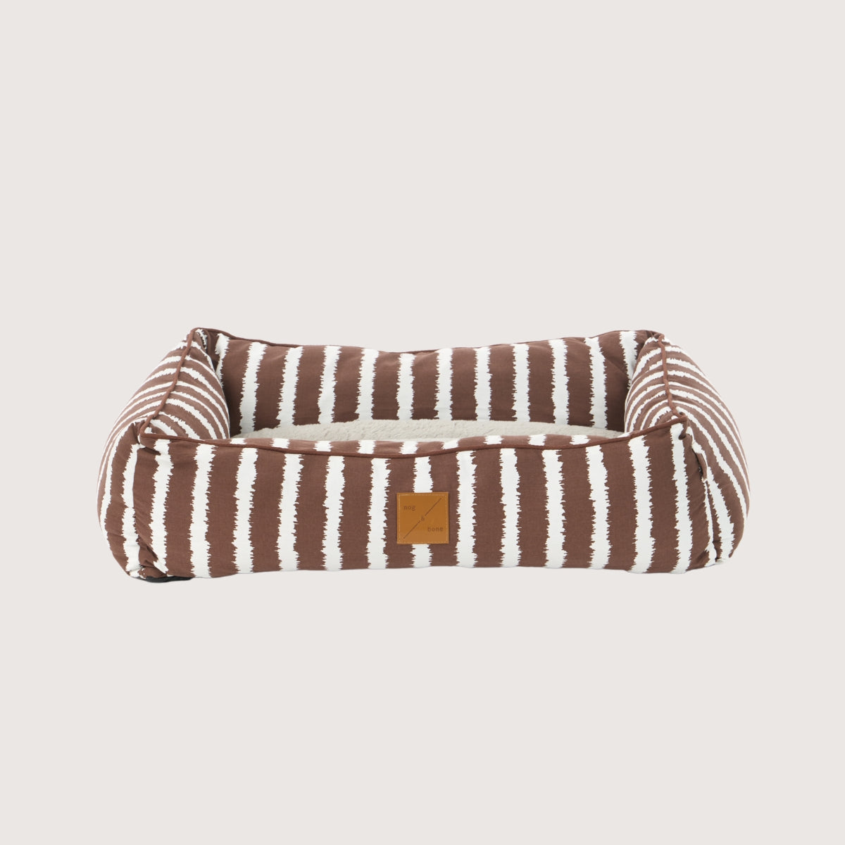 Bolster Dog Bed - Cocoa Artisan Print