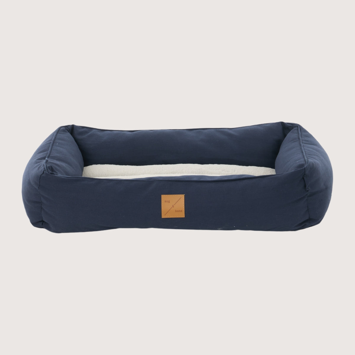 Bolster Dog Bed- Navy