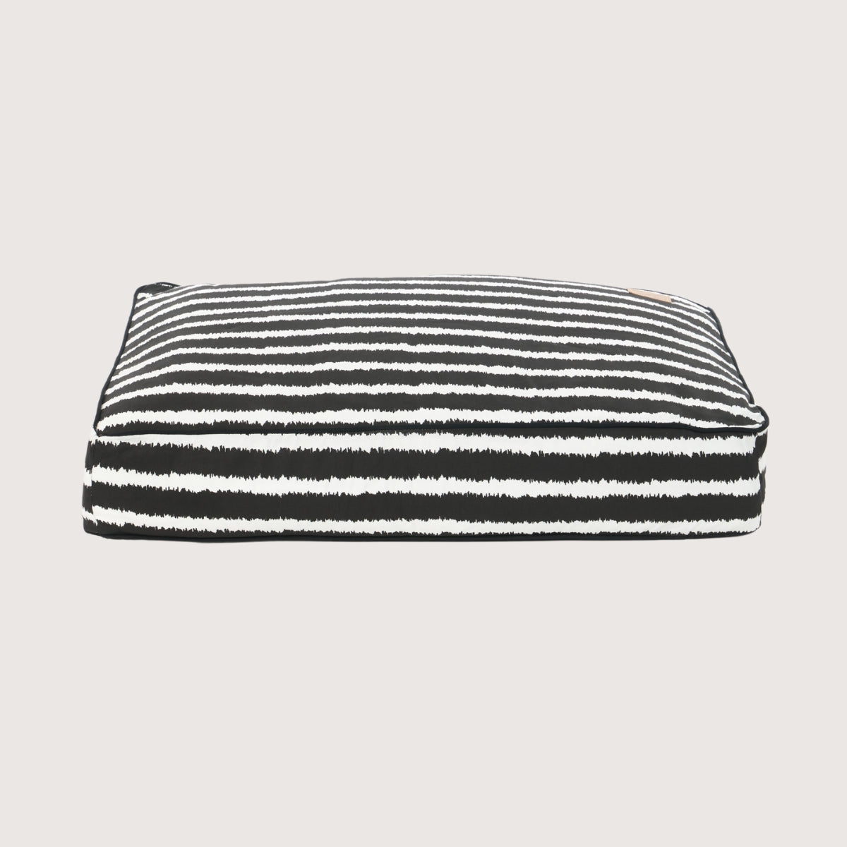 Cushion Dog Bed - Black Artisan Print