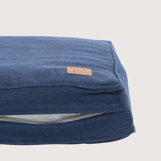Cushion Dog Bed - Blue Denim