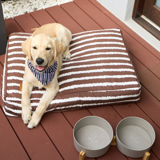 Cushion Dog Bed - Cocoa Artisan Print
