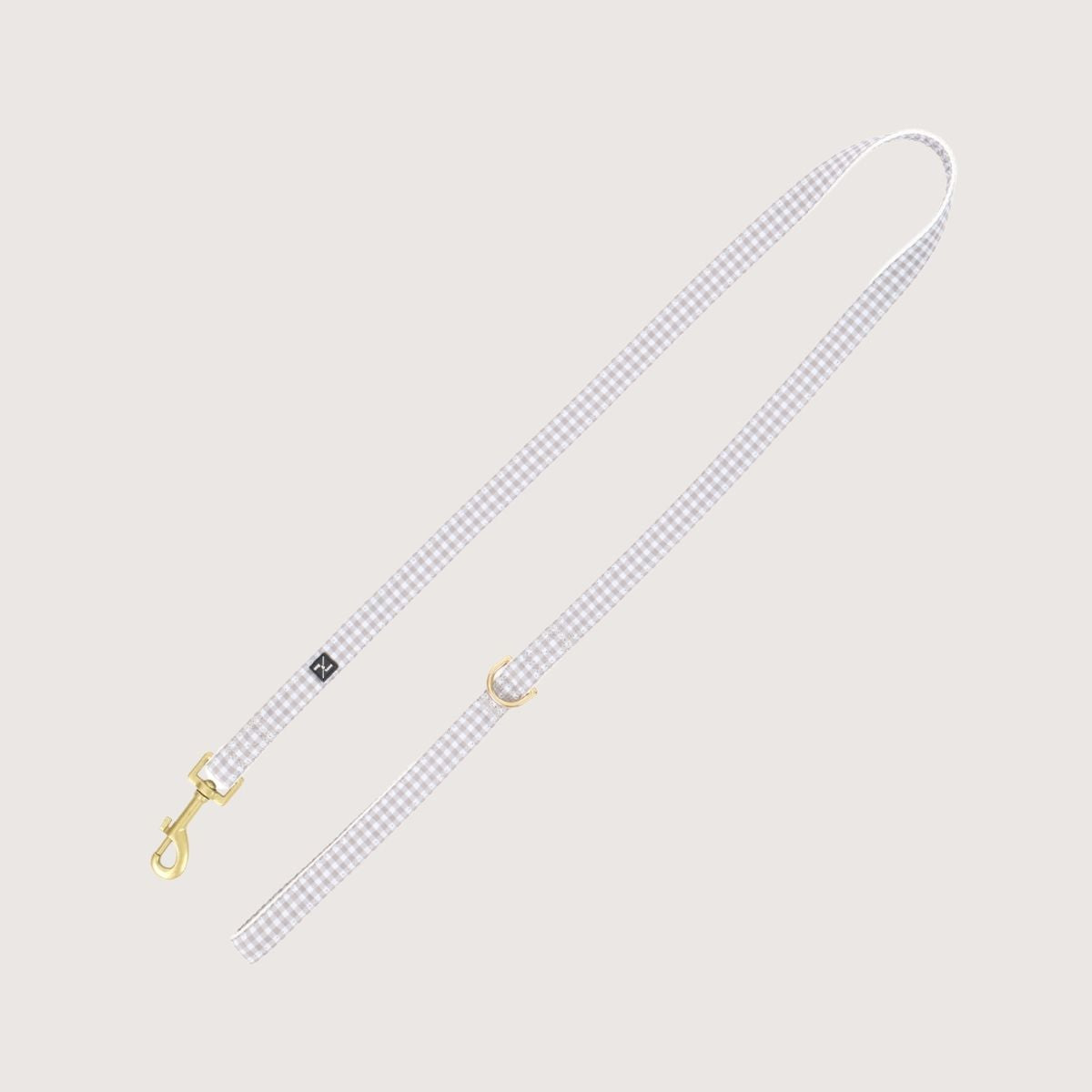 Hemp Dog Lead - Mocha Gingham Print