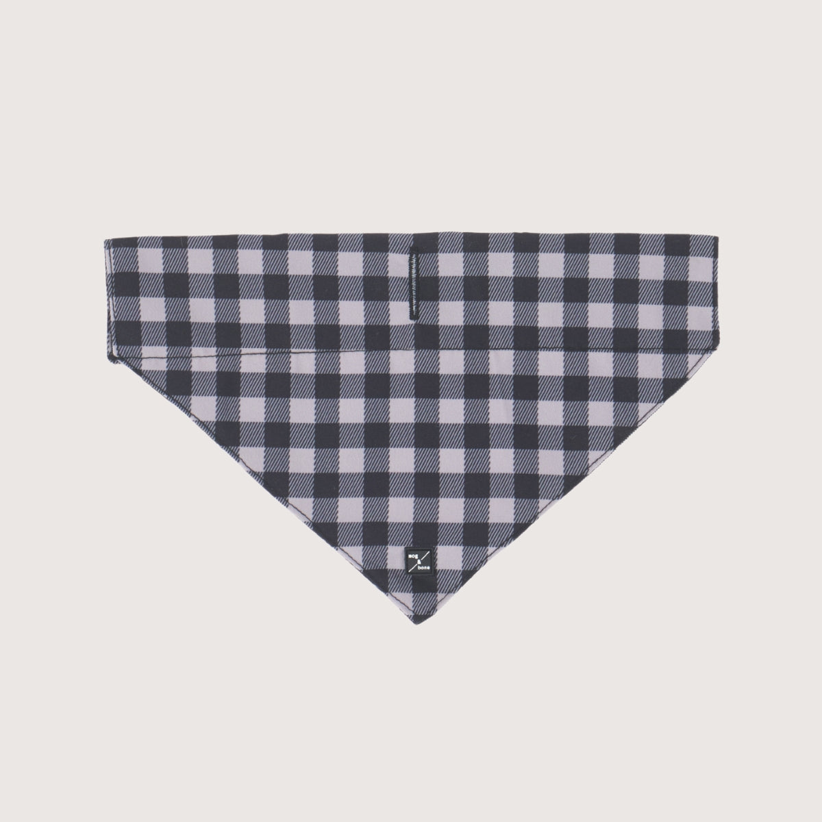 Dog Bandana - Mocha/ Black Gingham Print
