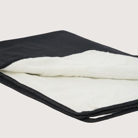 Pet Blanket with Fleece - Black Denim