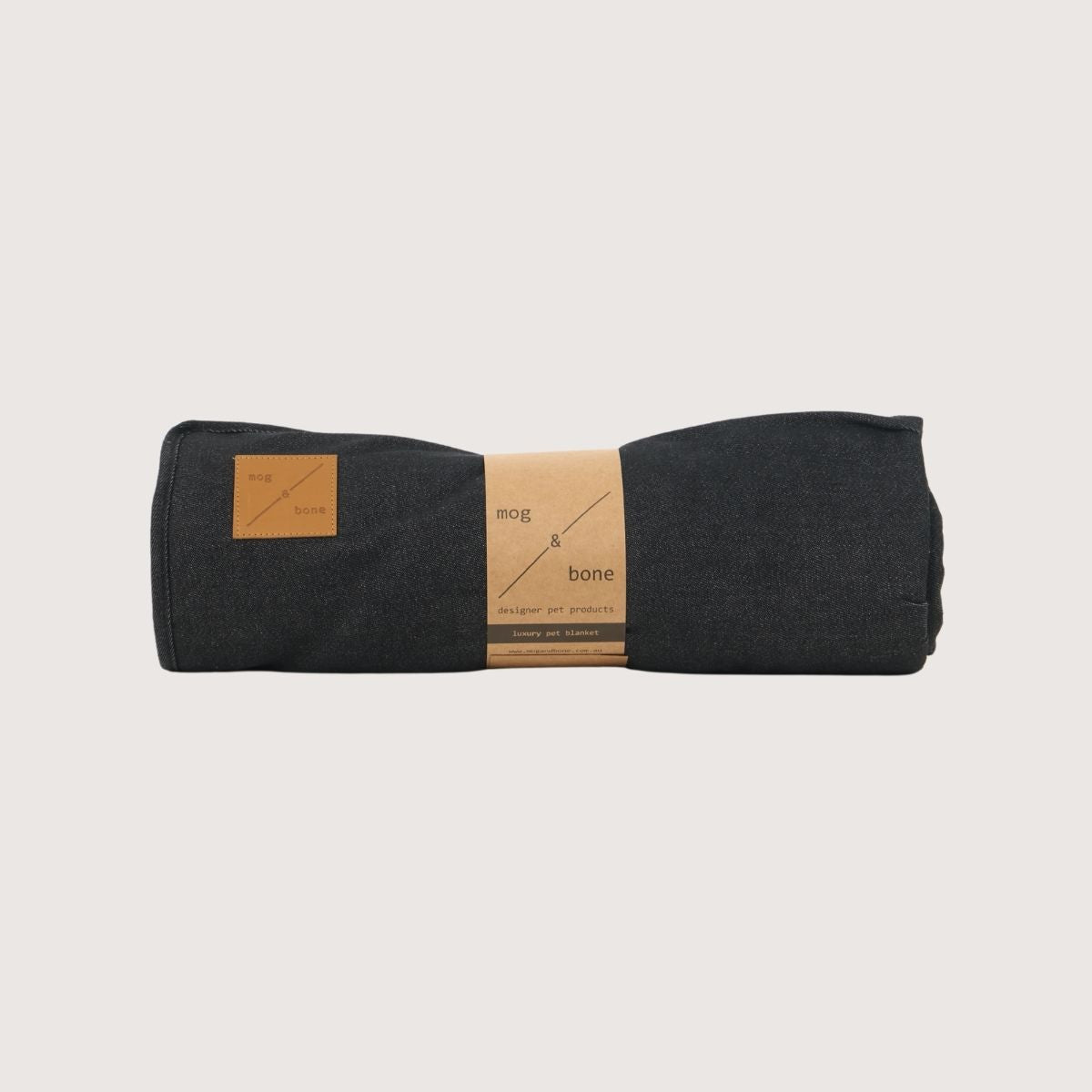 Pet Blanket with Fleece - Black Denim