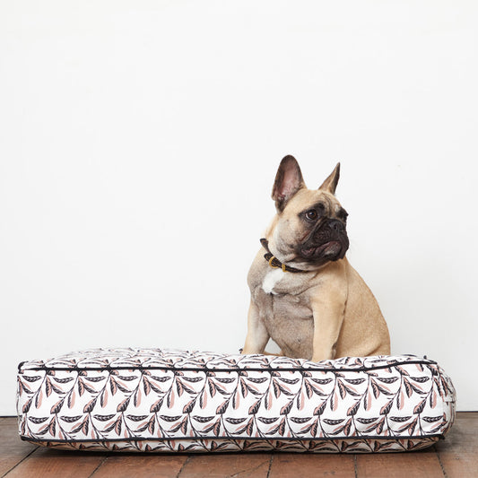 Cushion Dog Bed - Shadow Quartz Print