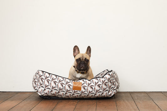 Bolster Dog Bed - Shadow Quartz Print
