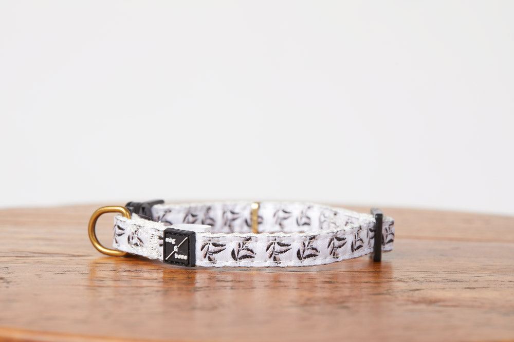 Cat Collar - Hemp - Shadow Quartz Print