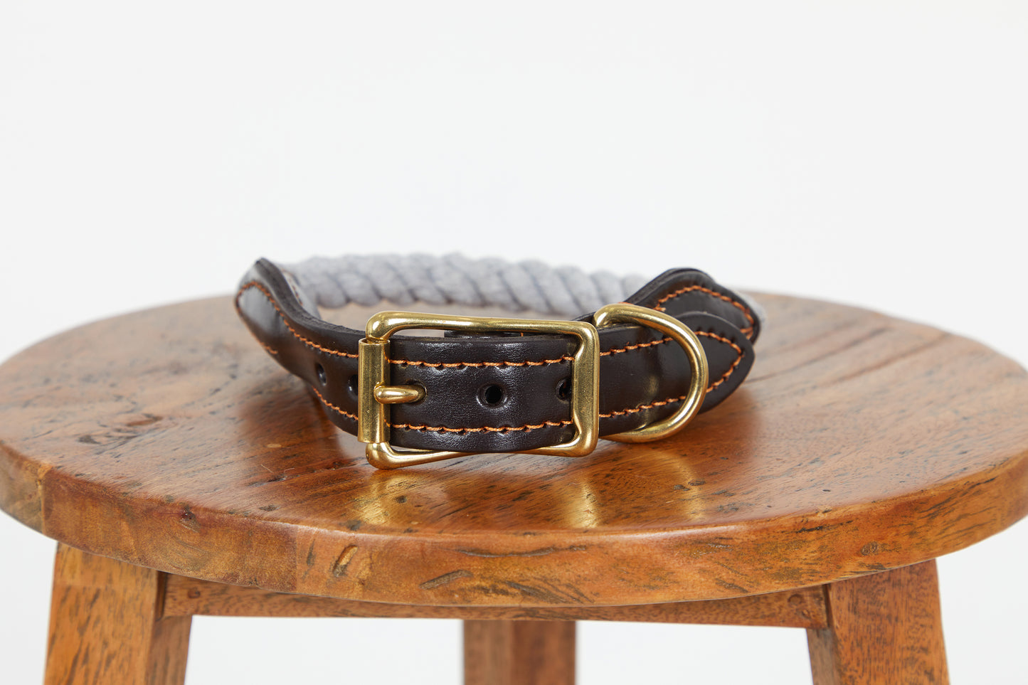 Rope Dog Collar - Grey