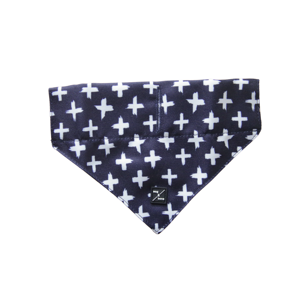 Mog and Bone Designer Dog Bandana - Navy Cross