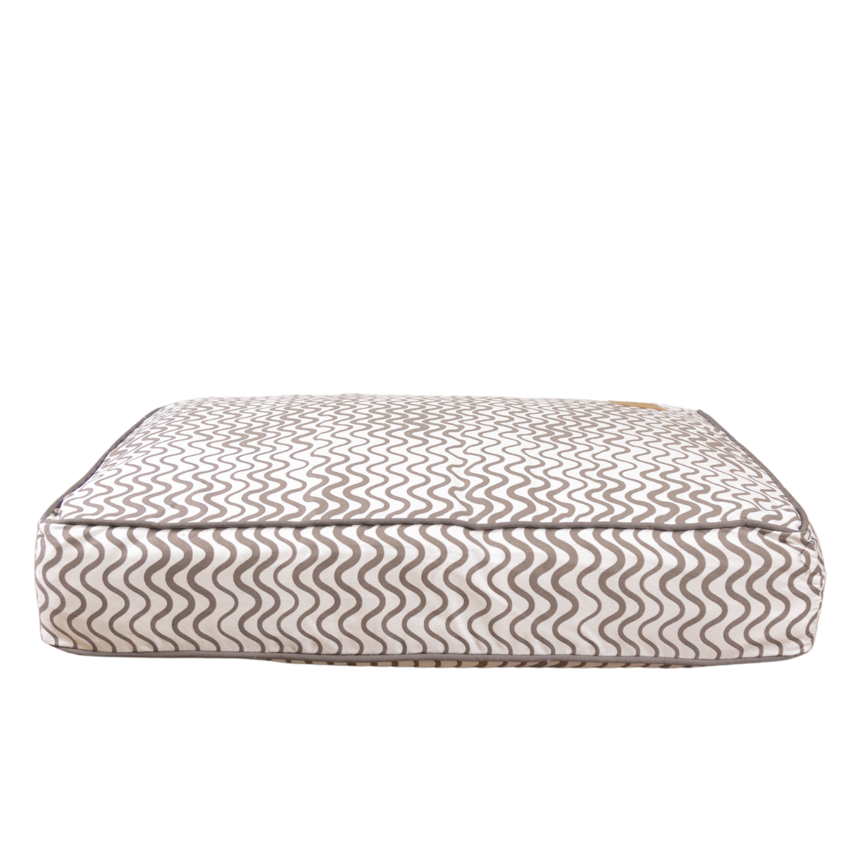 Cushion Dog Bed - Mocha Wave Print