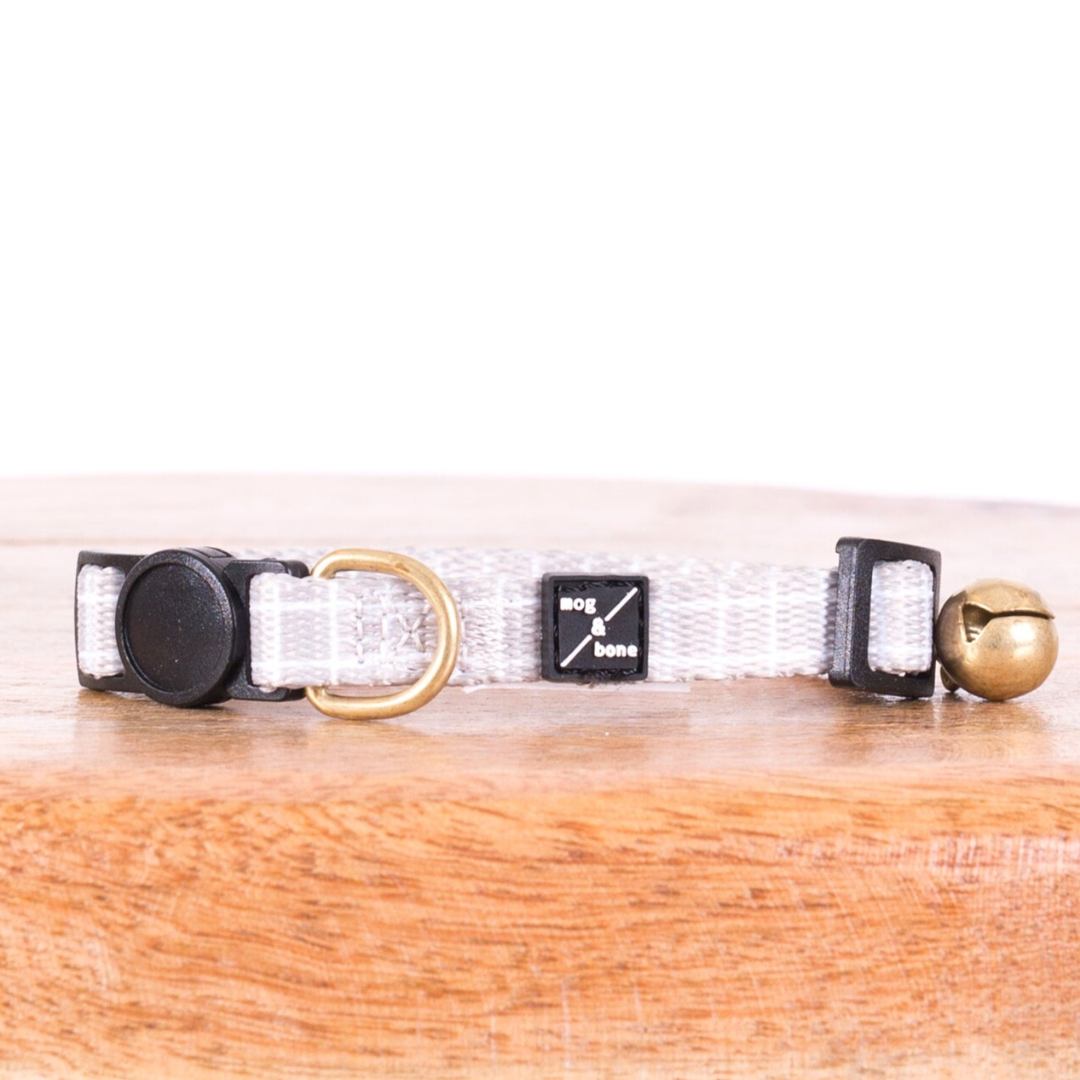 Neoprene Cat Collar Grey Check