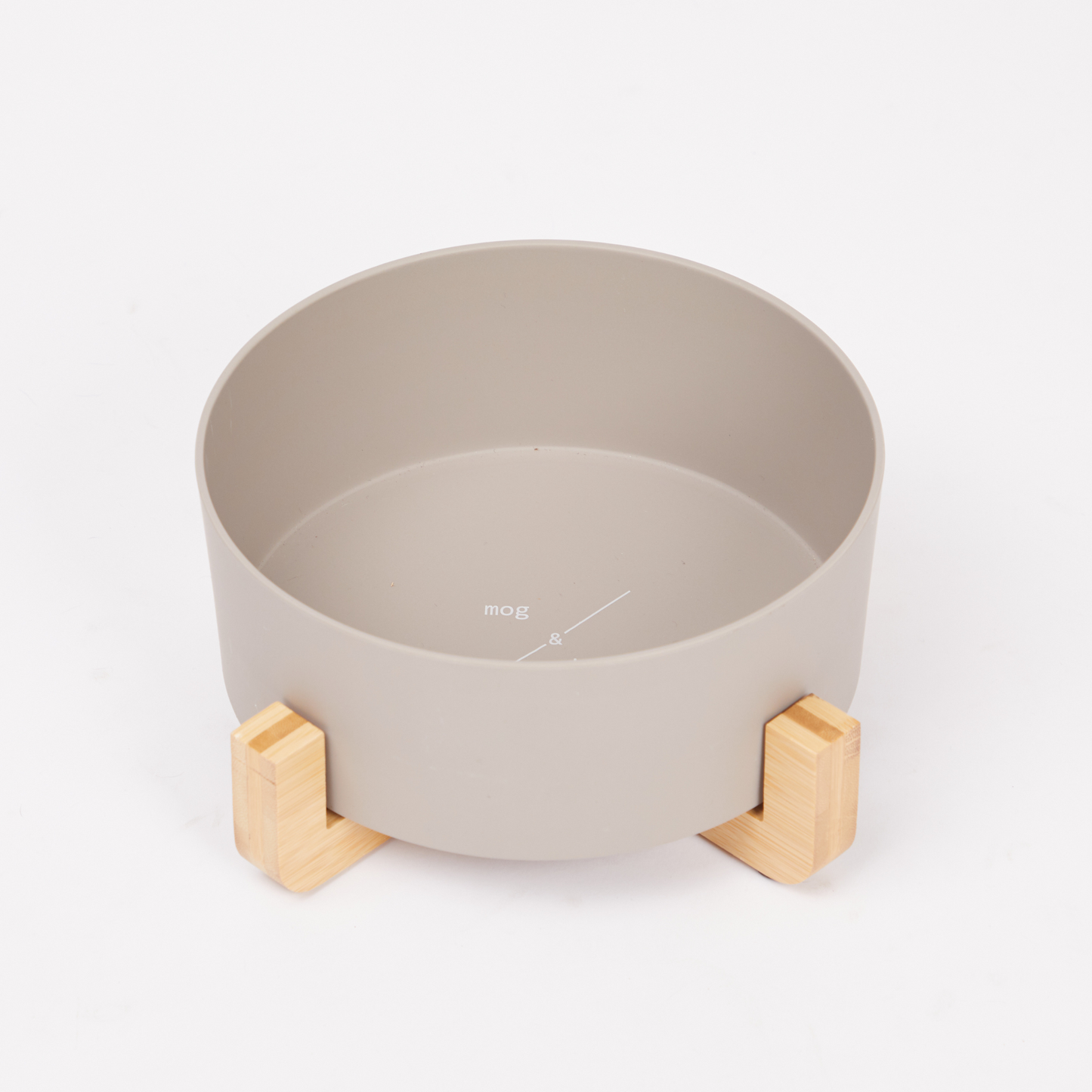 Bamboo Dog Bowl - Single with Stand - Mocha