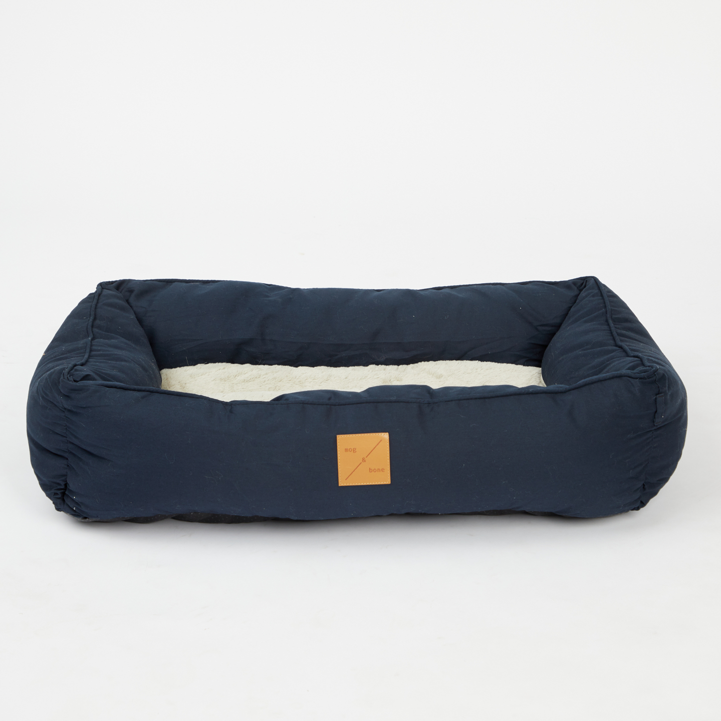 Bolster Dog Bed- Navy
