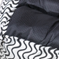 Bolster Dog Bed  - Black Wave Print
