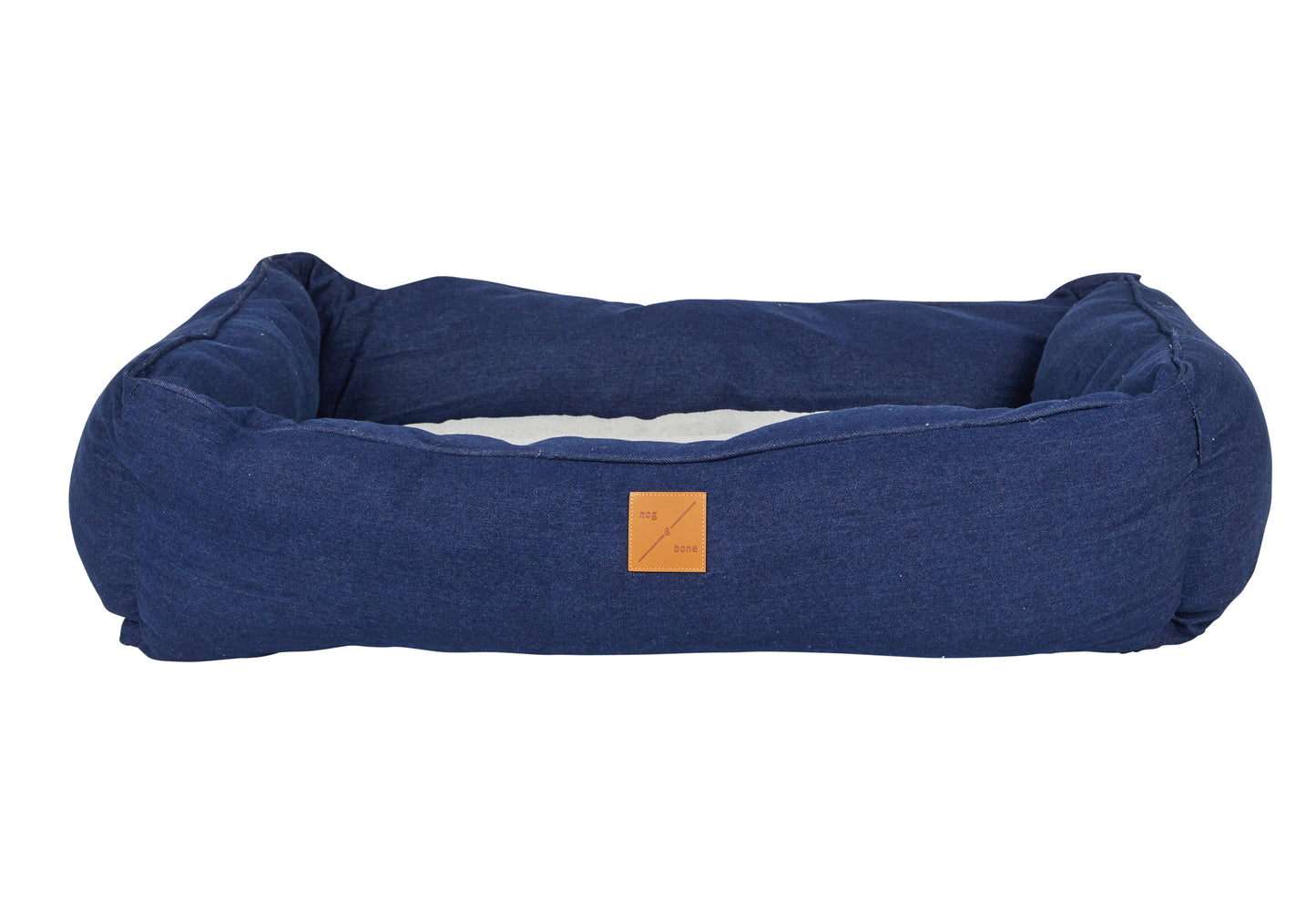 Mog & Bone Pet Products Bolster Dog Bed - Blue Denim