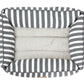 Mog & Bone Pet Products Bolster Dog Bed - Charcoal Hampton Stripe