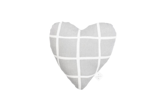 Toy - Heart Shape, soft - Grey Check Print