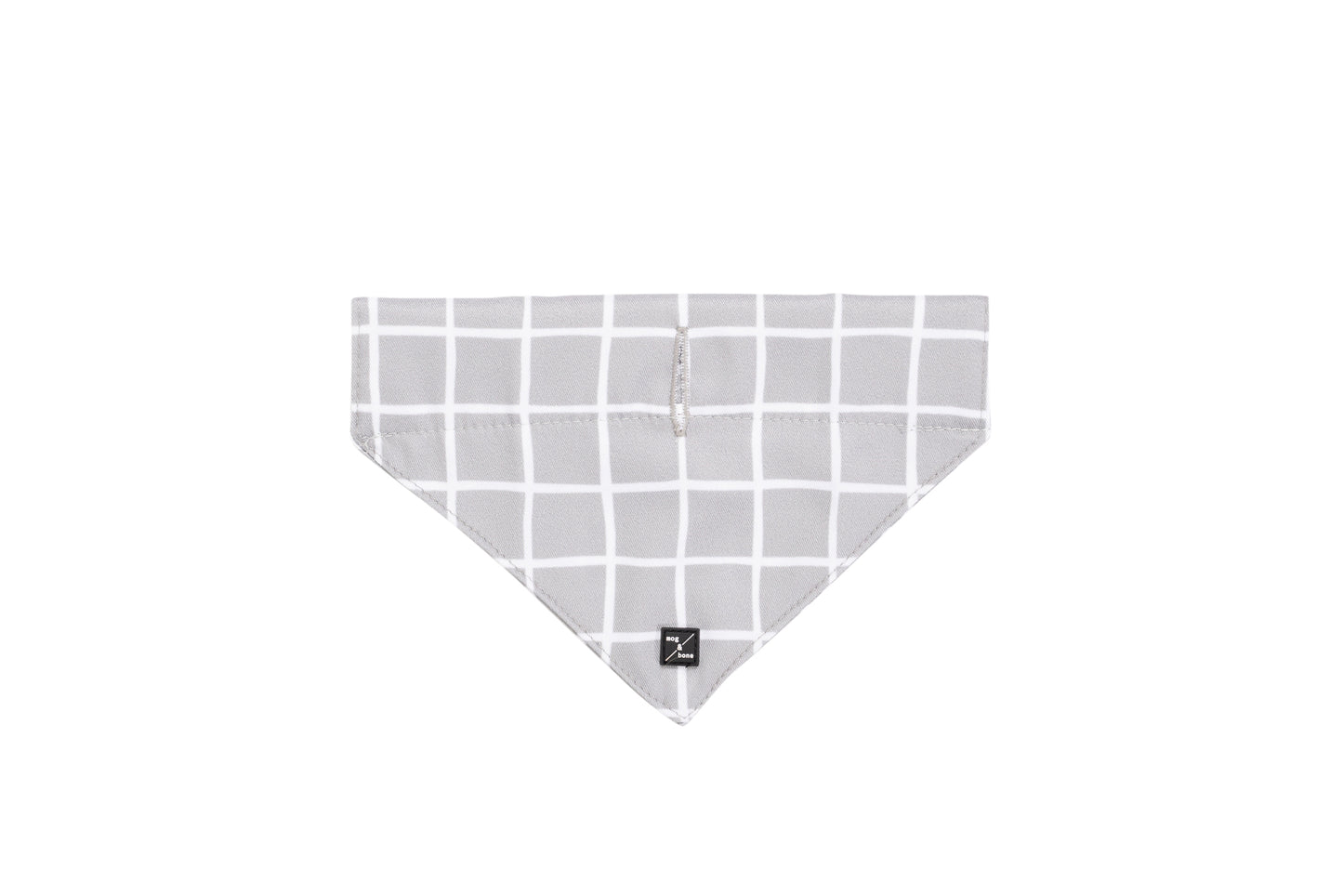 Mog and Bone Designer Dog Bandana - Grey Check Print