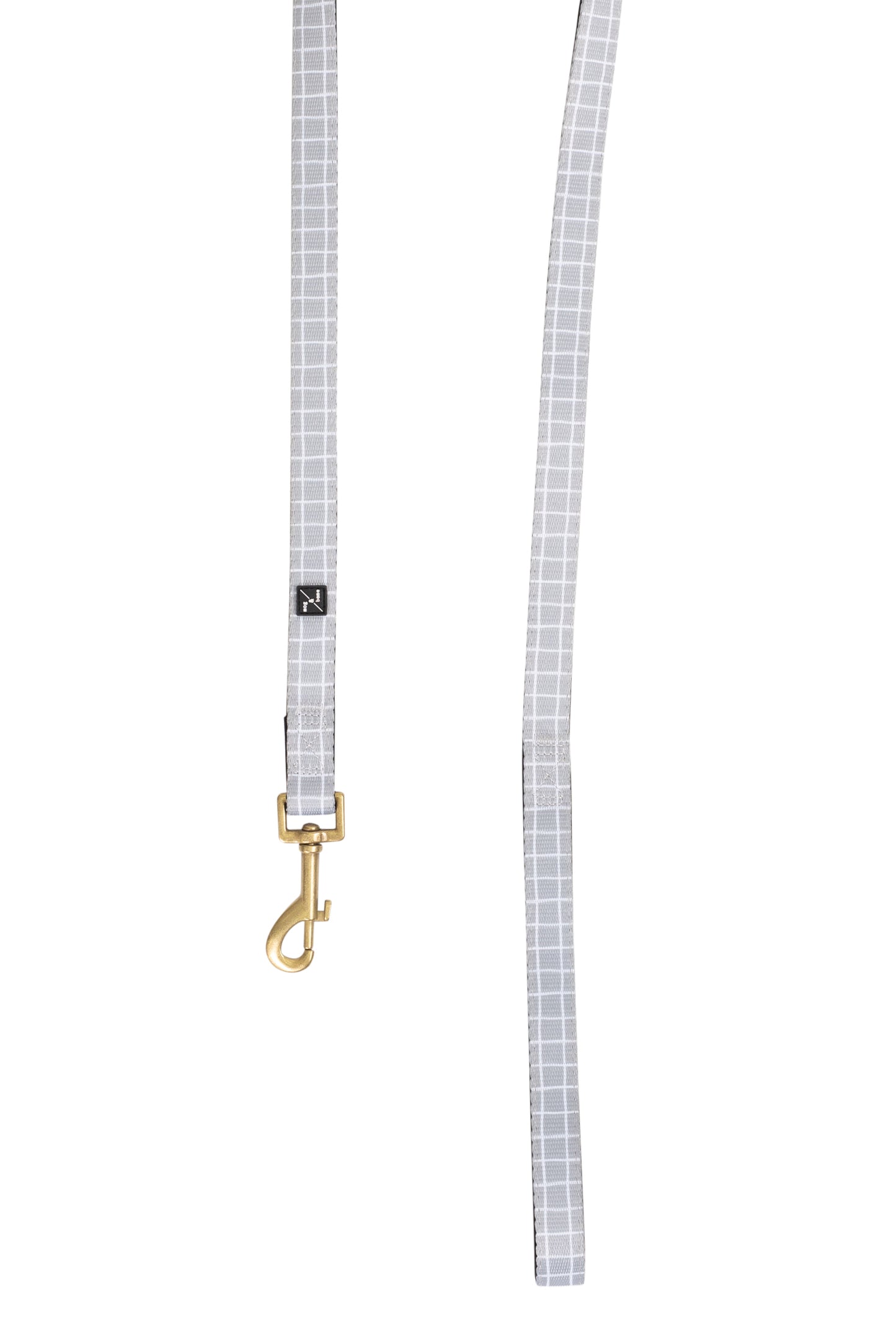 Neoprene Dog Lead - Grey Check Print