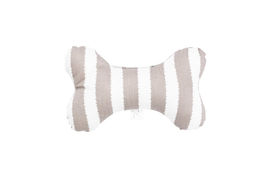 Toy - Bone Shape, soft - Latte Hamptons Stripe