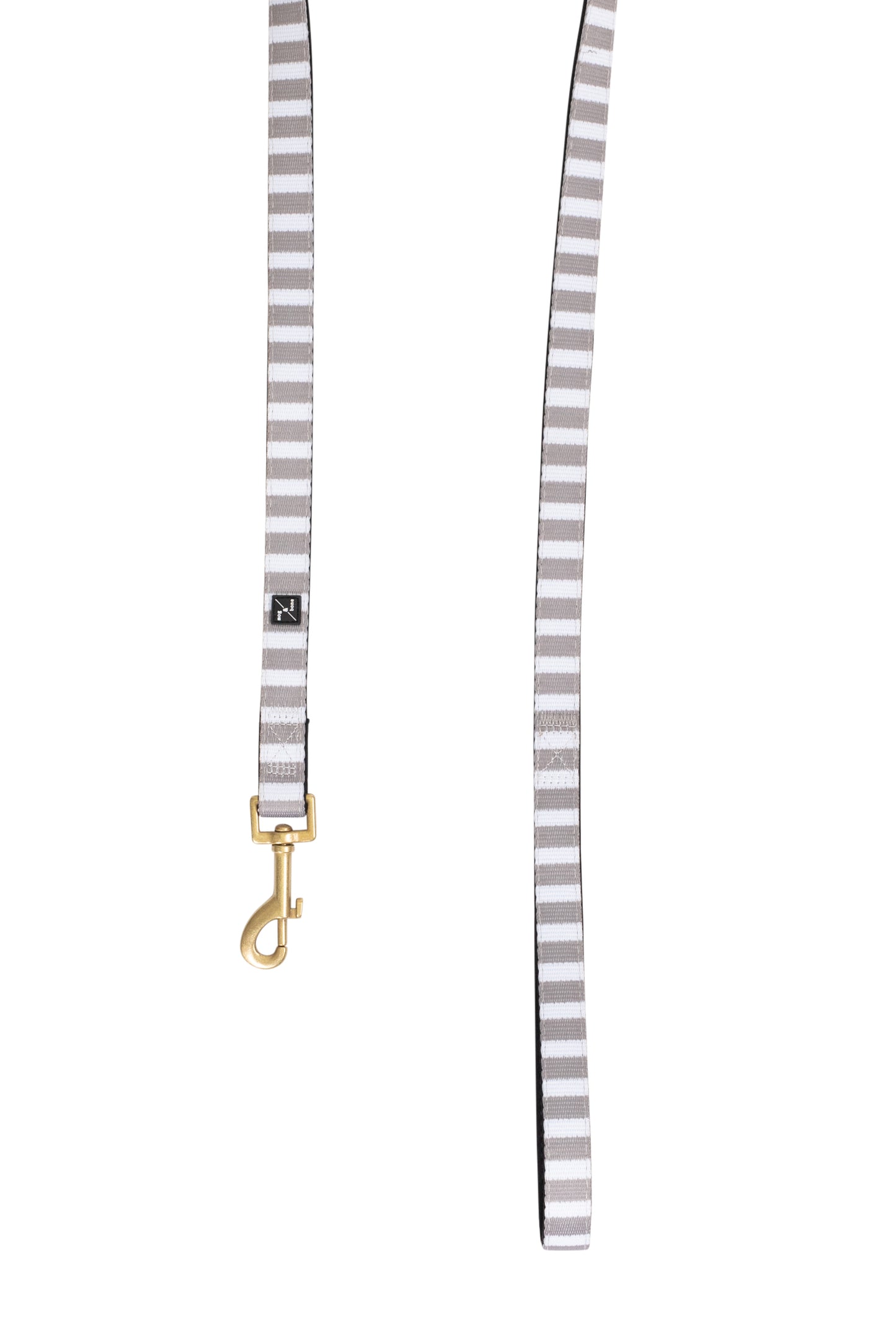 Neoprene Dog Lead - Latte Hamptons Stripe