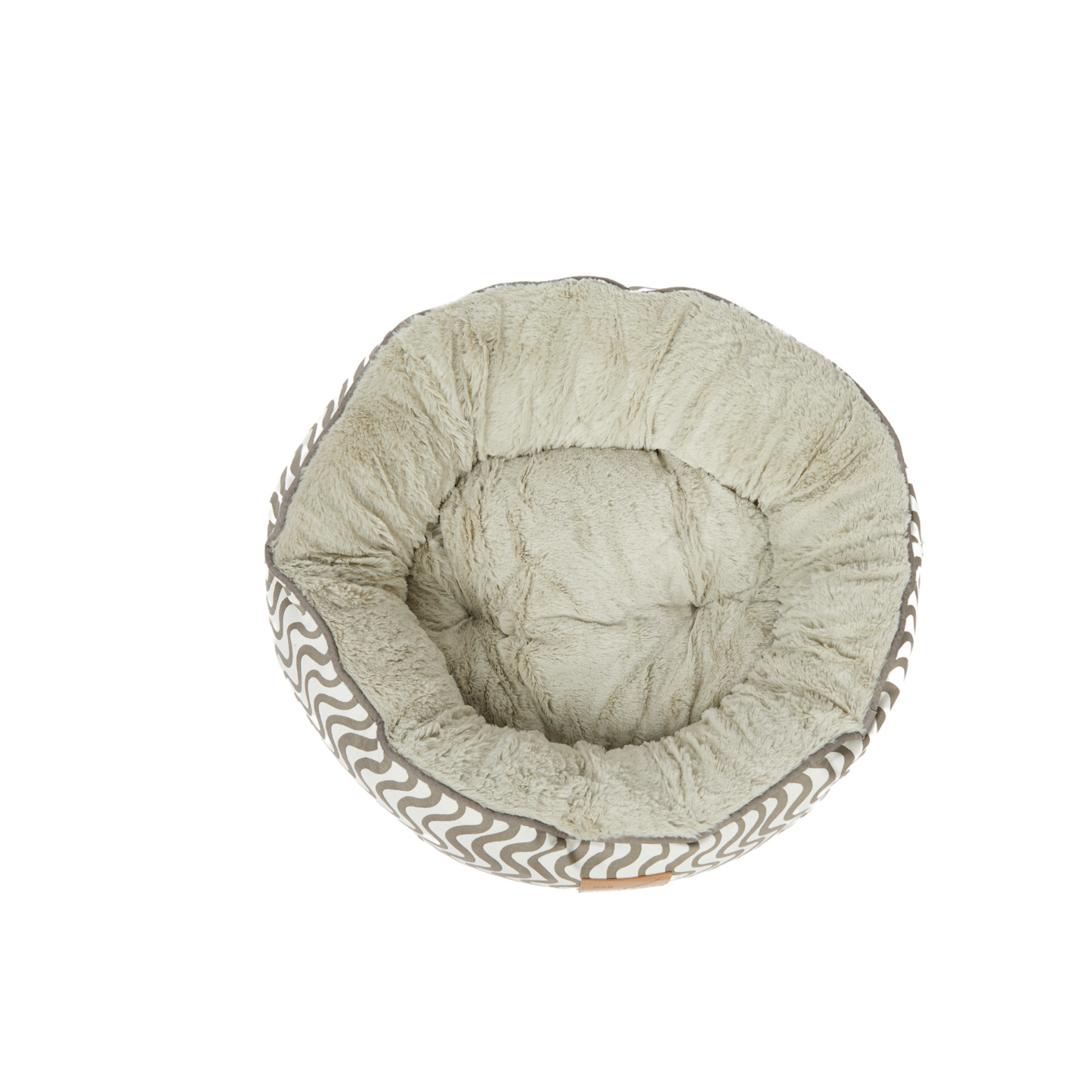 Cat Bed - Reversible - Mocha Wave Print