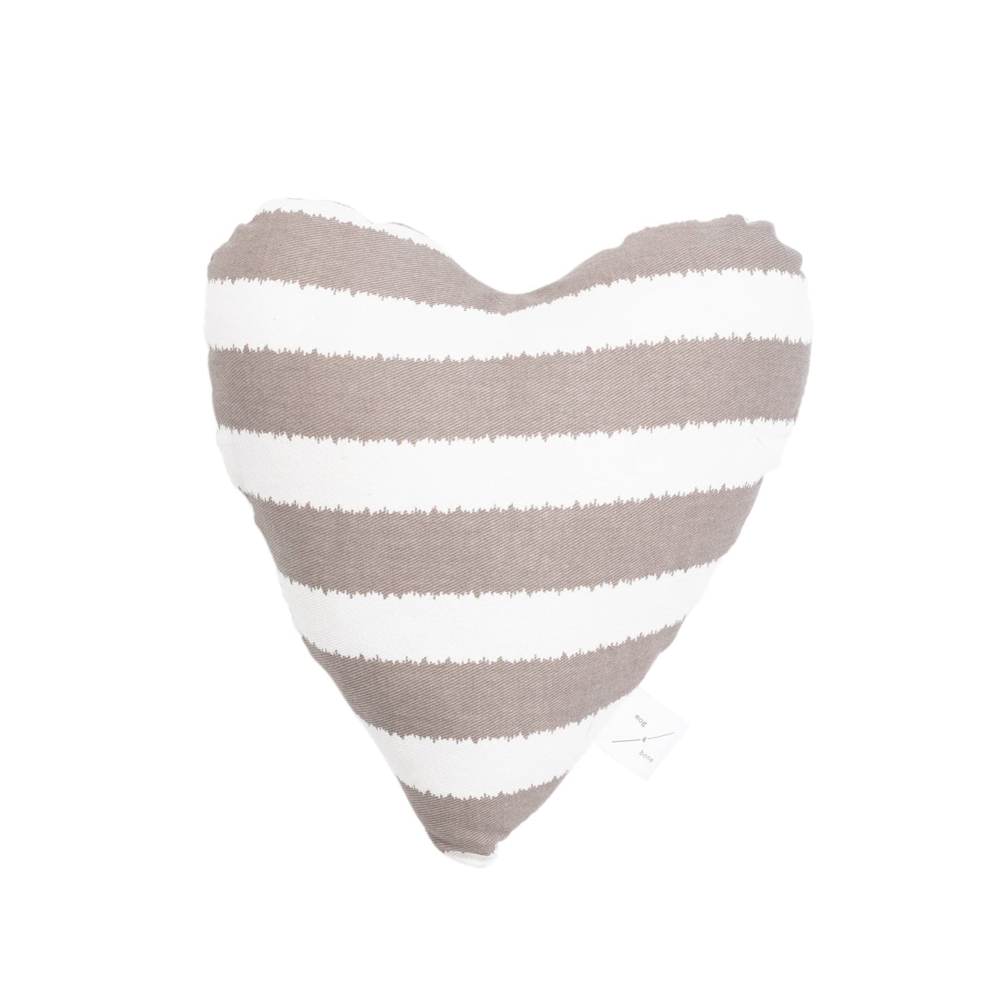 Toy - Heart Shape, soft - Latte Hamptons Stripe