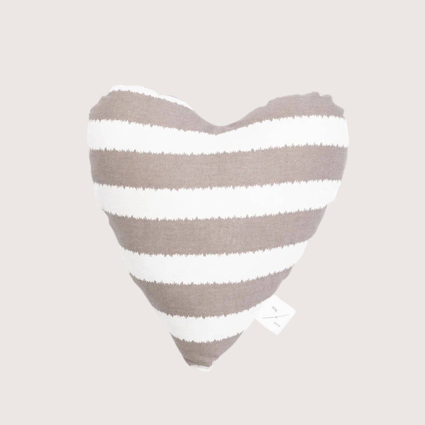 Toy - Heart Shape, soft - Latte Hamptons Stripe