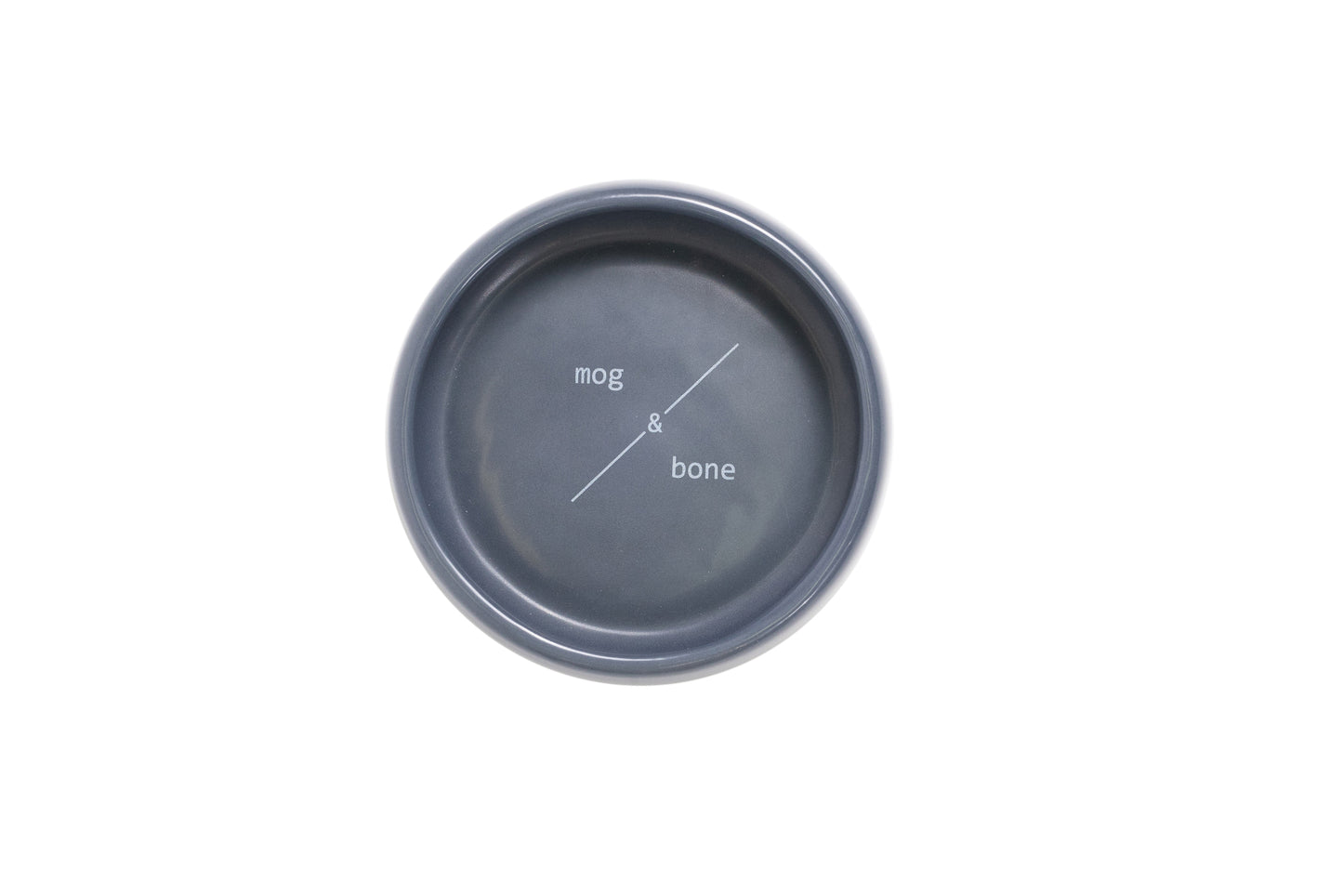 Mog and Bone Designer Handmade Ceramic Cat Bowl - Navy