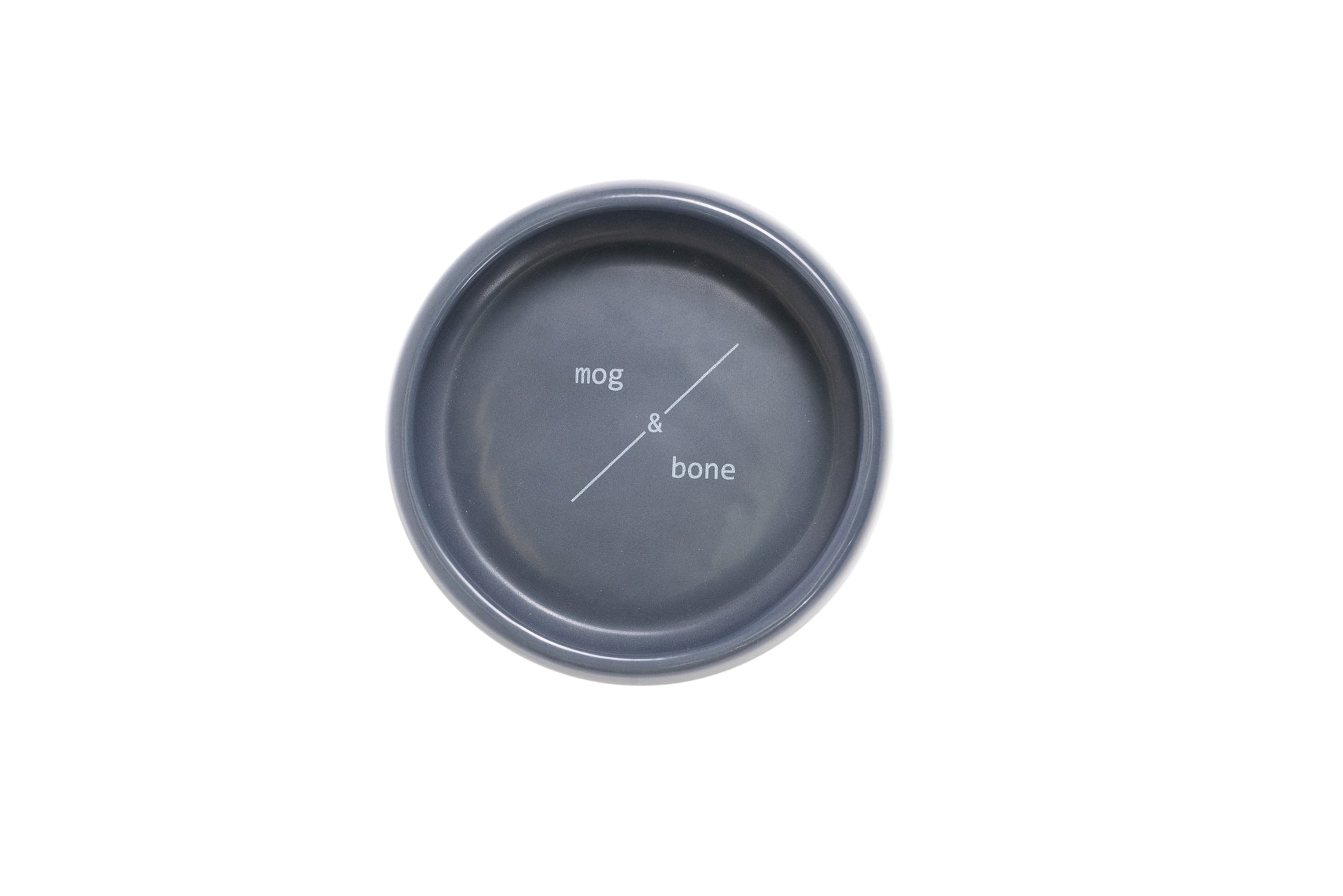 Mog and Bone Designer Handmade Ceramic Cat Bowl - Navy