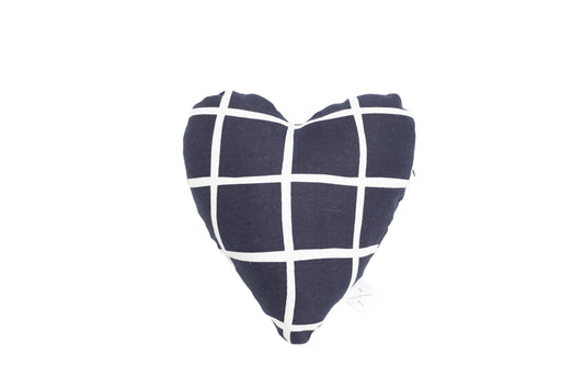 Toy - Heart Shape, soft - Navy Check