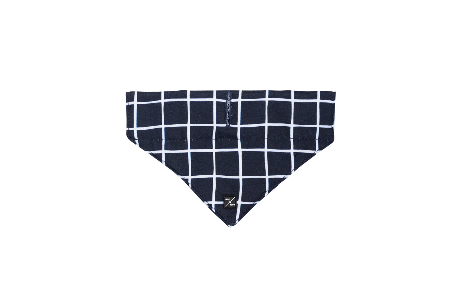 Mog and Bone Designer Dog Bandana - Navy Check Print