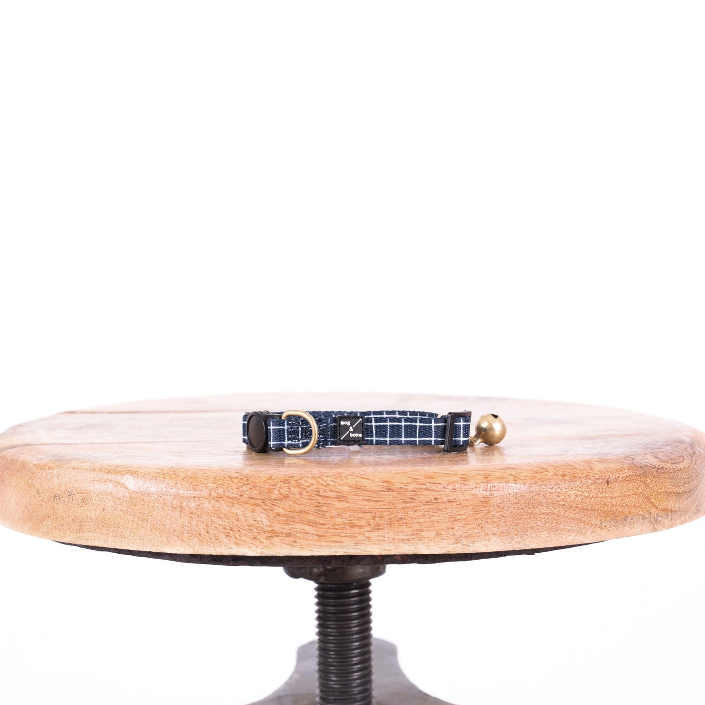 Cat Collar - Neoprene - Navy Check Print