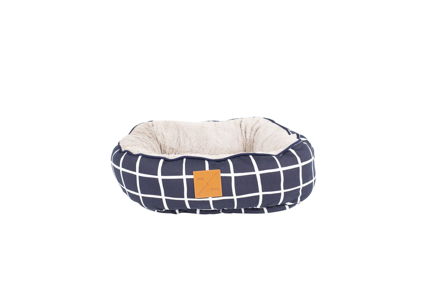 Cat Bed - Reversible - Navy Check