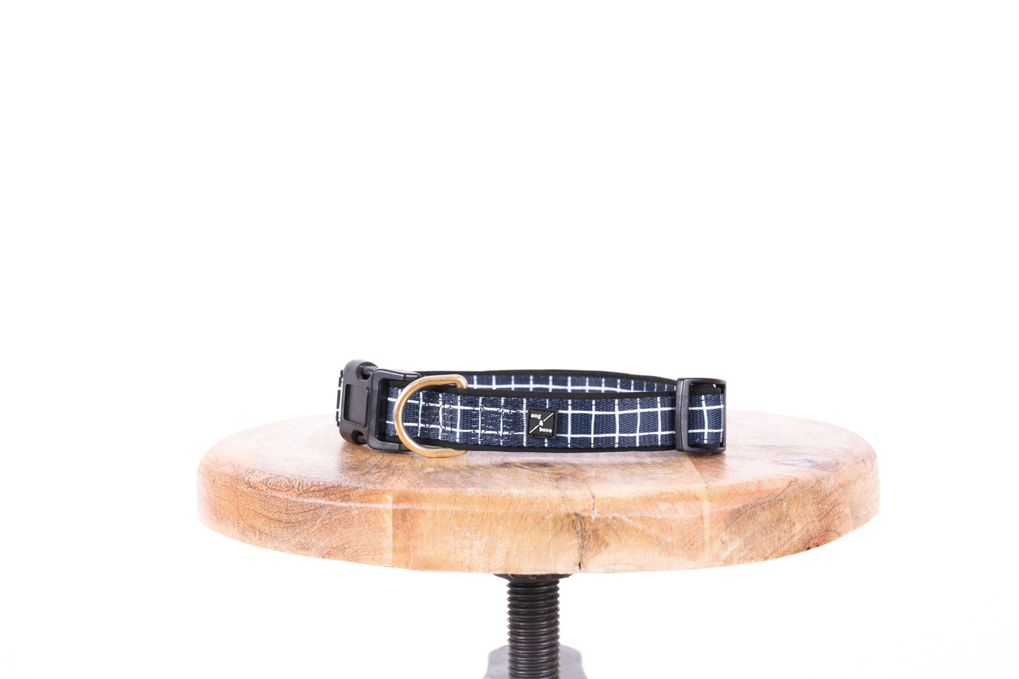 Neoprene Dog Collar - Navy Check