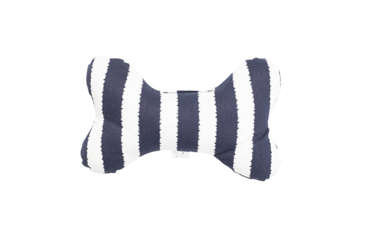 Toy - Bone Shape, soft - Navy Hamptons Stripe