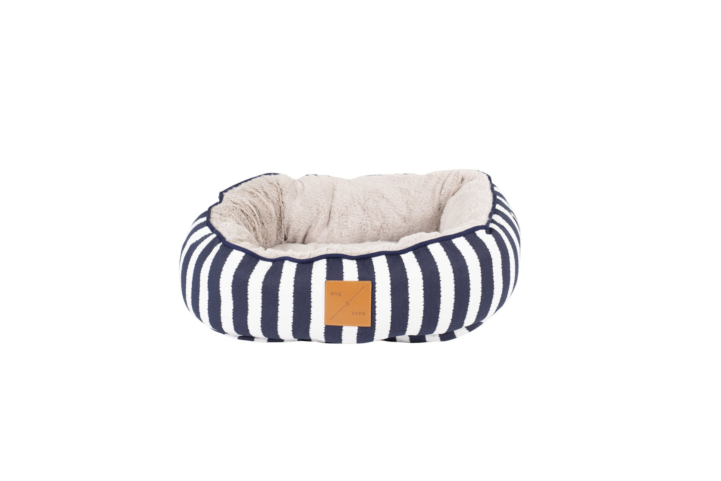 Cat Bed - Reversible - Navy Hamptons Stripe