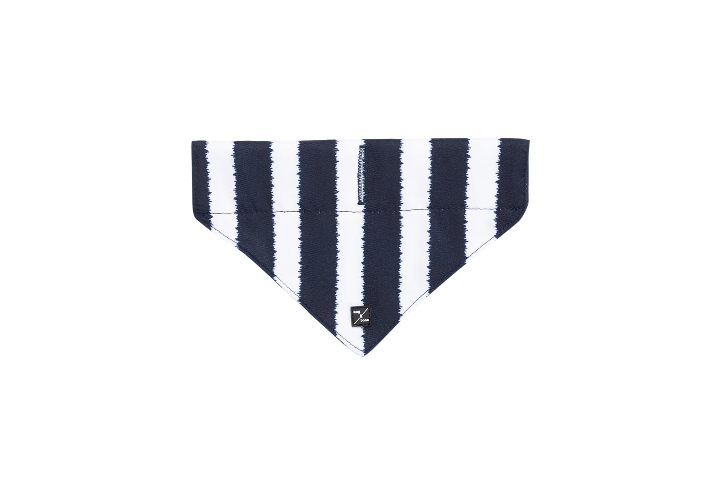 Mog and Bone Designer Dog Bandana - Navy Hamptons Stripe Print