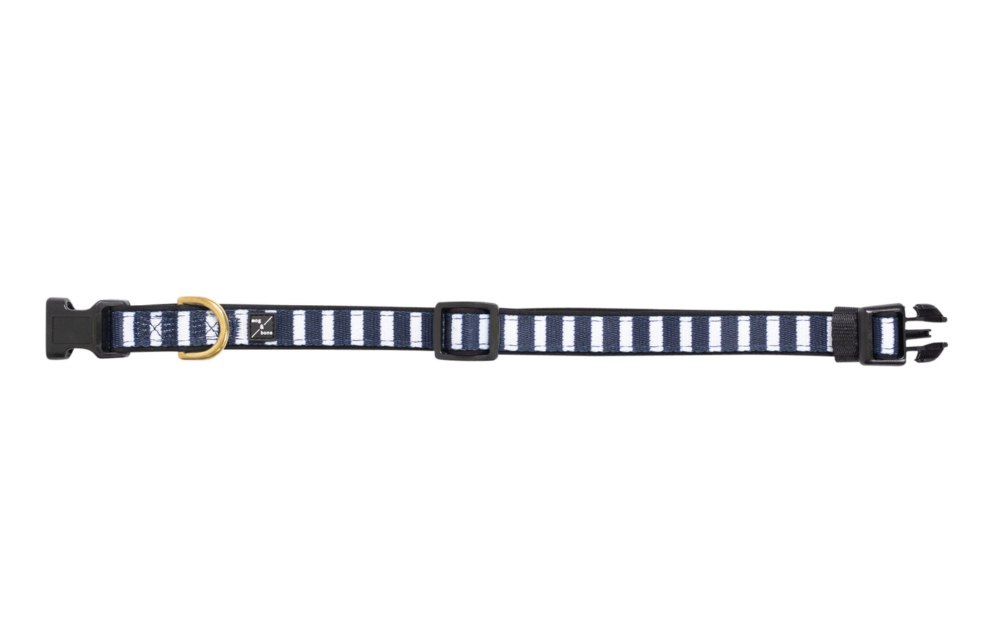 Neoprene Dog Collar - Navy Hamptons Stripe